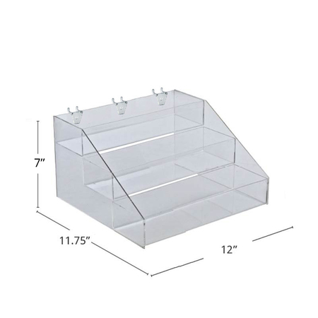 AZAR DISPLAYS Three-Tier Step Display: 12"W x 11.75"D x 7"H 326050